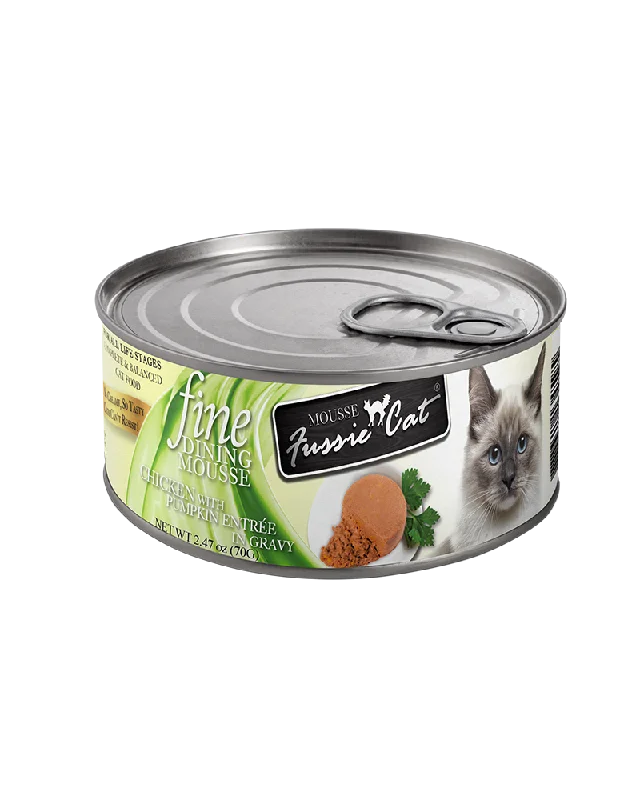 Fussie Cat Fine Dining Mousse Chicken with Pumpkin Wet Cat Food 2.8oz