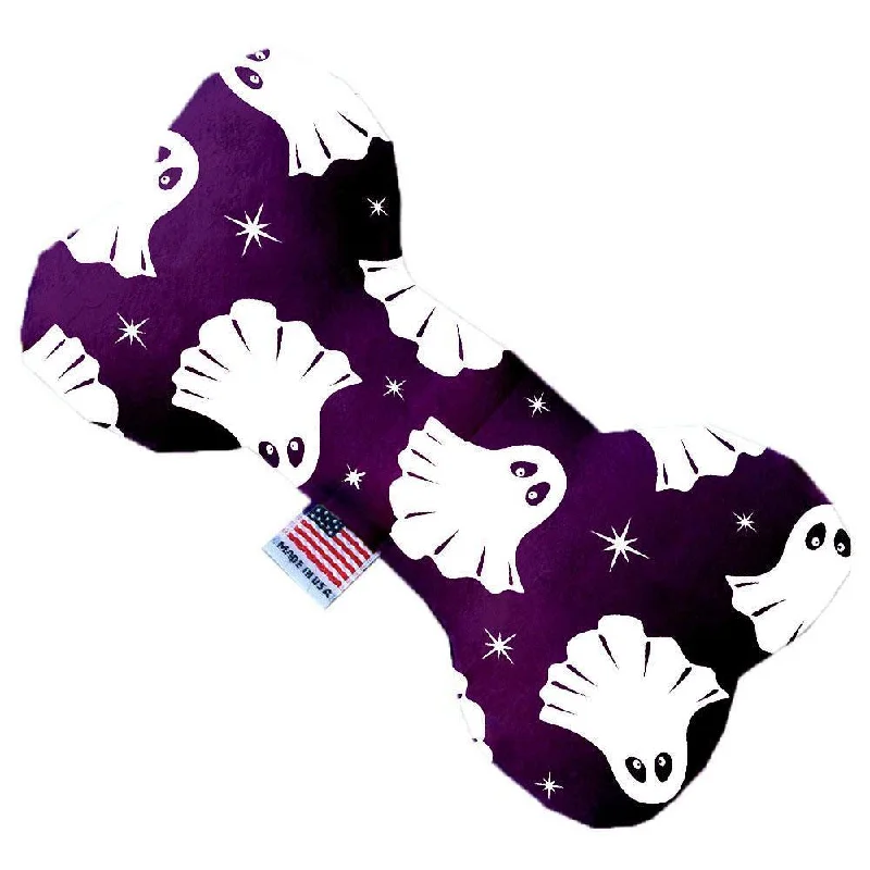 Plush Bone Dog Toy Ghosts On Purple