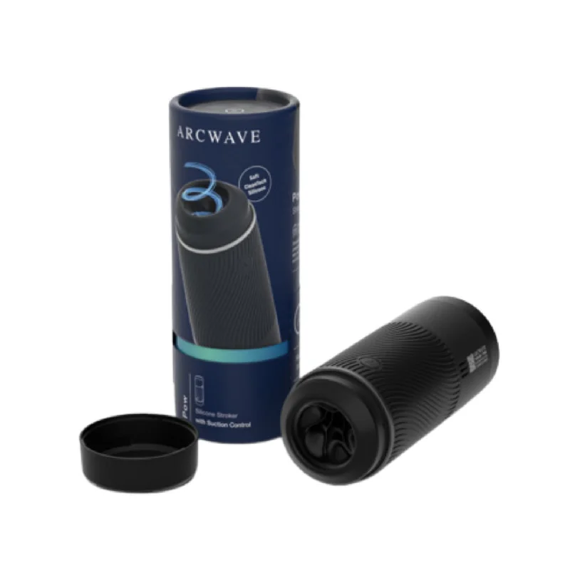 Arcwave Pow Manual Stroker Cleantech Silicone Male Masturbator - Black