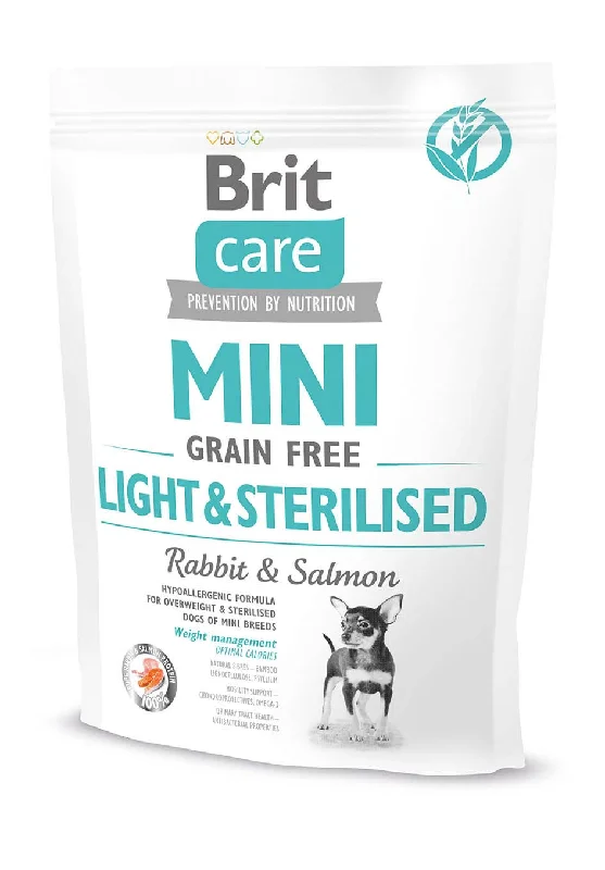 BRIT CARE MINI Light & Sterilized Kunić i Losos, bez žitarica