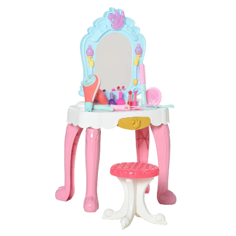 Children's 20 Pcs Beauty Dressing Table & Stool