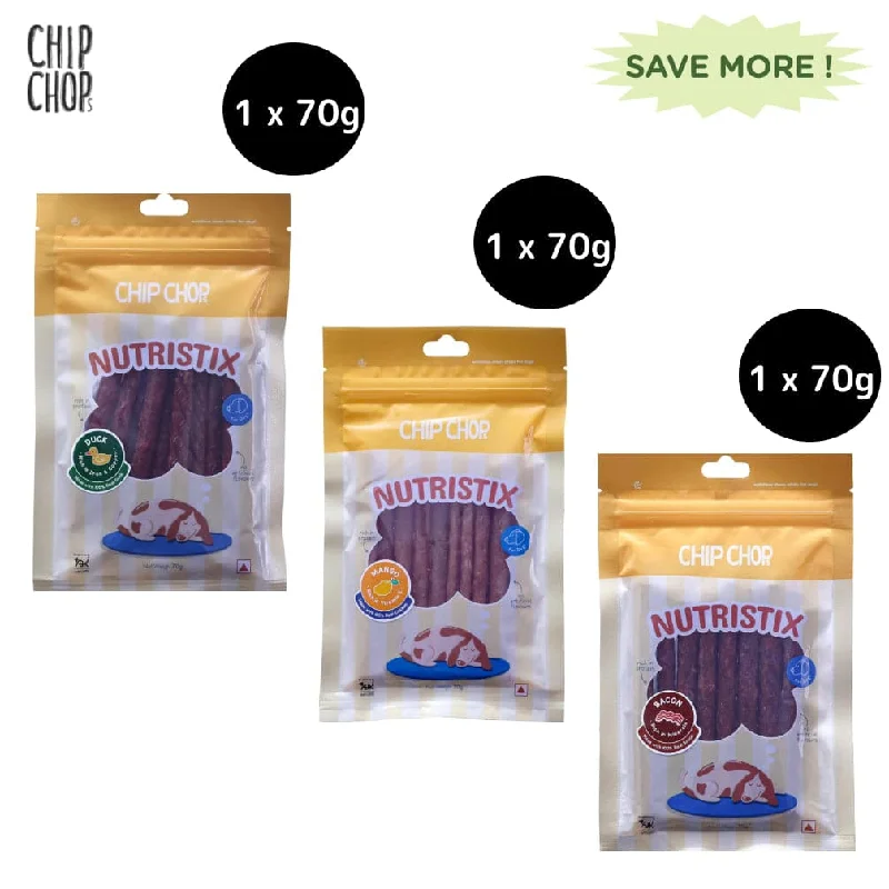 Chip Chops Mango, Bacon and Duck Nutristix Dog Treats Combo (3 x 70g)