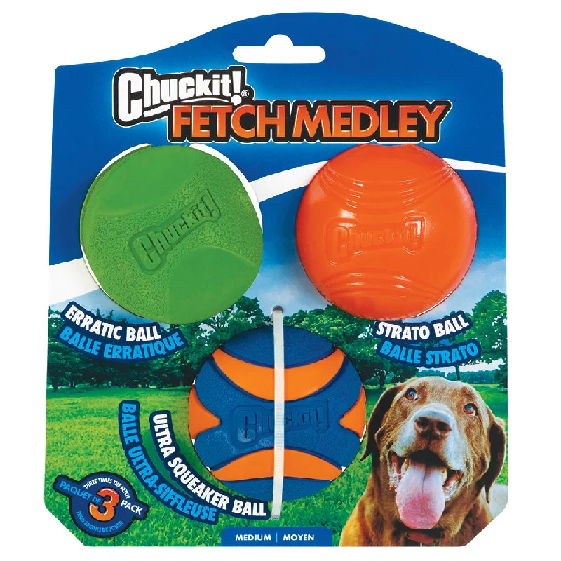 Chuckit! Fetch Medley Gen2 Balls Medium Dog Toy 3 Pack