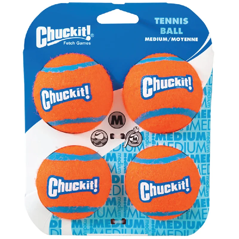 Chuckit! Tennis Ball Dog Toy Medium 4 Pack