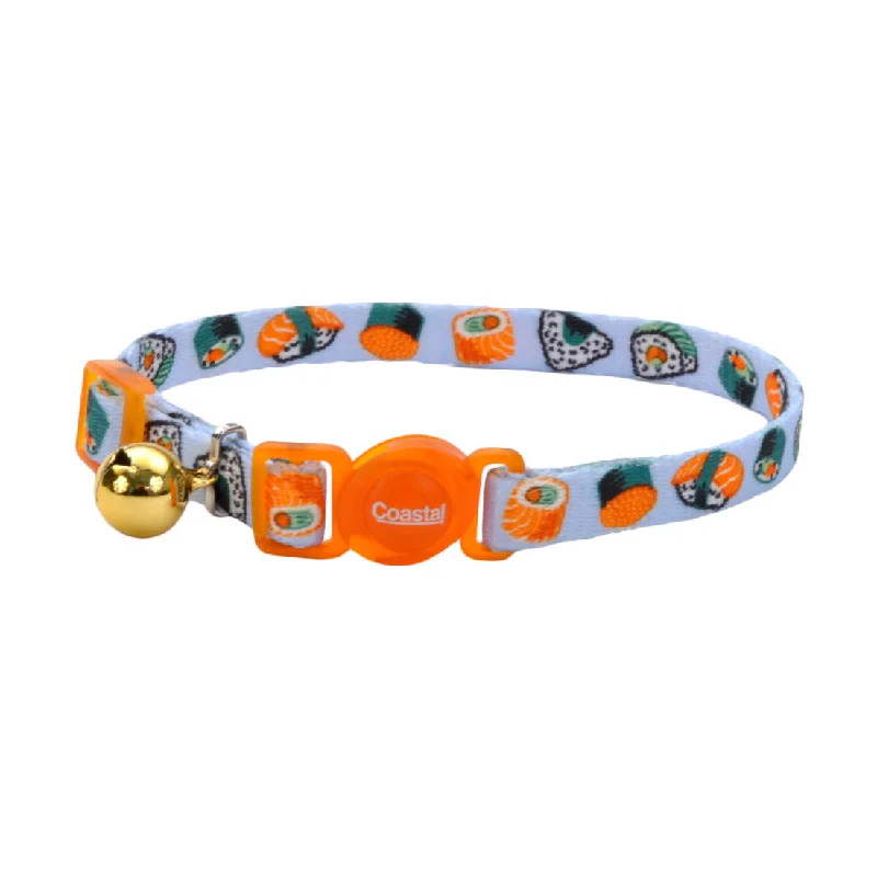 COASTAL Safe Cat Adjustable Breakaway Collar, Sushi