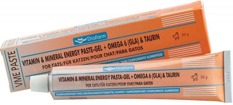 DIAFARM VME Vitamin.-mineralna energetska pasta+omega 6+taurin za mačke, 50g