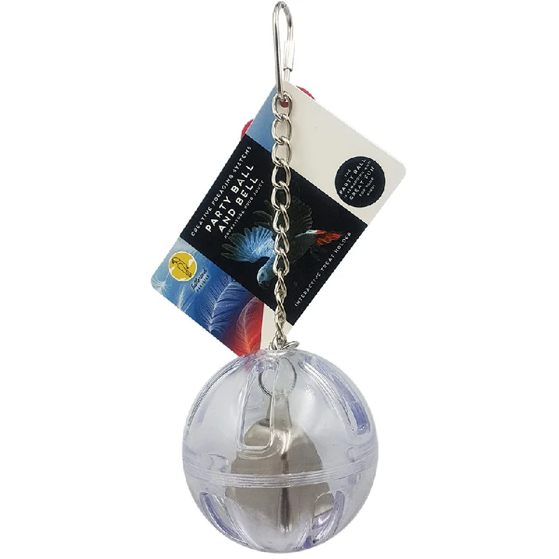 Featherland Paradise Foraging Ball With Bell Bird Toy