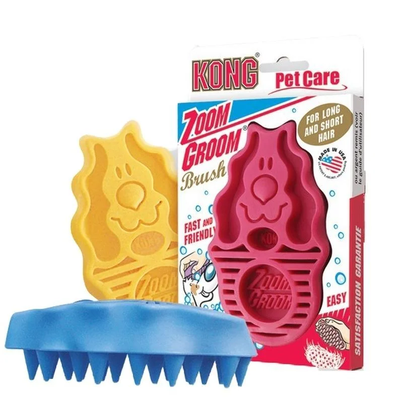 KONG ZoomGroom Raspberry Comb