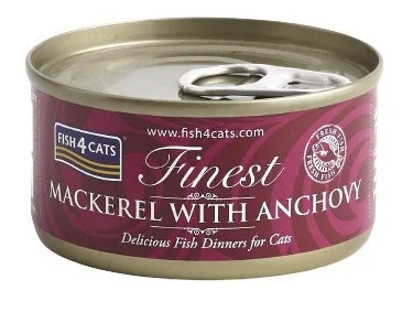 FISH4CATS Konzerva Skuša s inćunima 70g