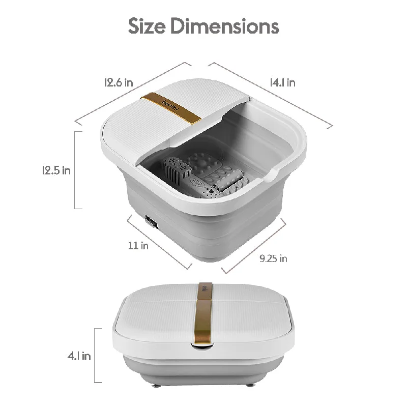 Folding Foot Bath Spa with Heat, Bubble Massage and Vibration