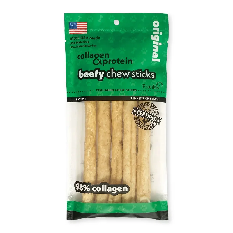 Frankly Pet Collagen Mega Beefy Chew Original Sticks Dog Treat