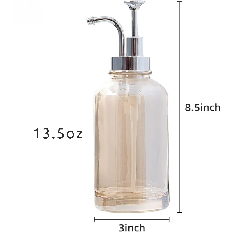 Glass Soap Dispenser Pump 13.5 Oz