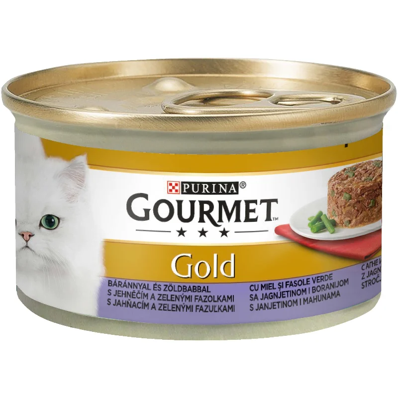 GOURMET Gold Savoury Cake s janjetinom i mahunama ,komadići u umaku, 85g