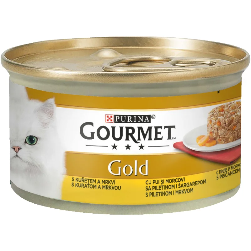 GOURMET Gold Savoury Cake  s piletinom i mrkvom, komadići u umaku, 85g