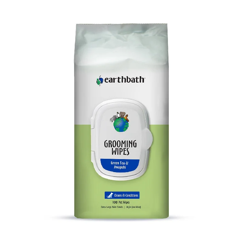 EarthBath Grooming Wipes Green Tea & Awapuhi