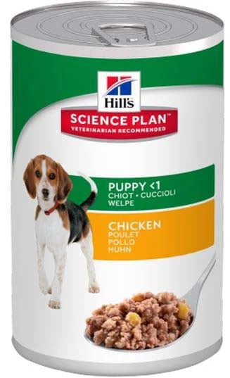 HILL's SP Conservă PUPPY hrană umedă pentru căţeluşi, Carne Pui 370g