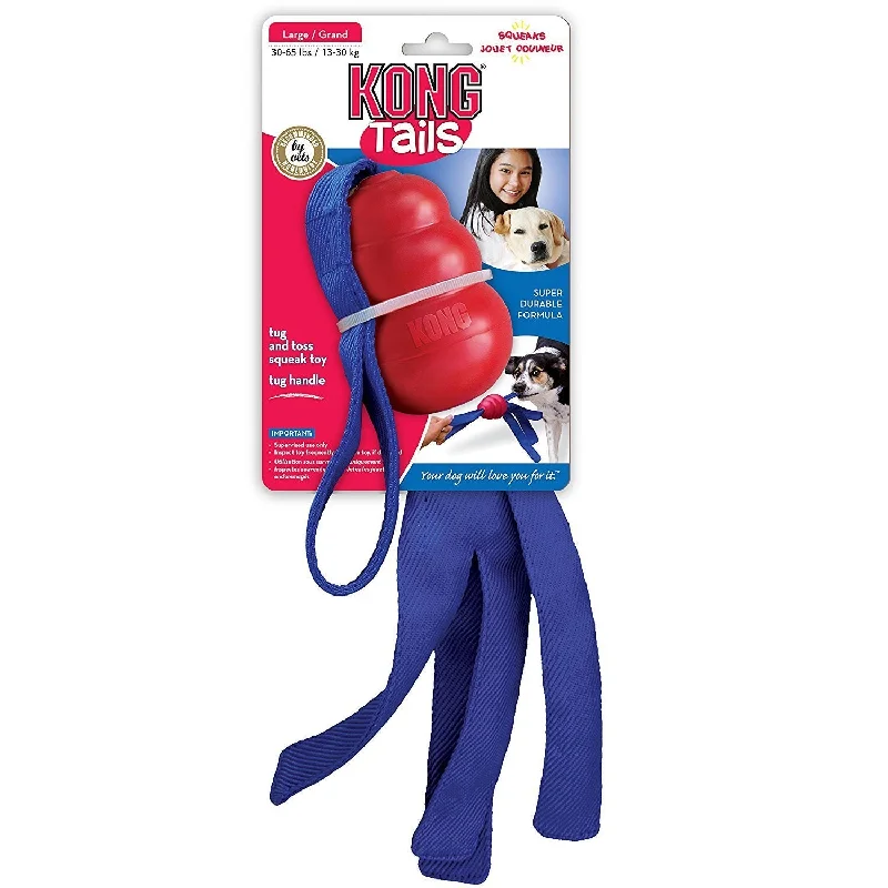 KONG Tails Dog Toy Large Blue/Red