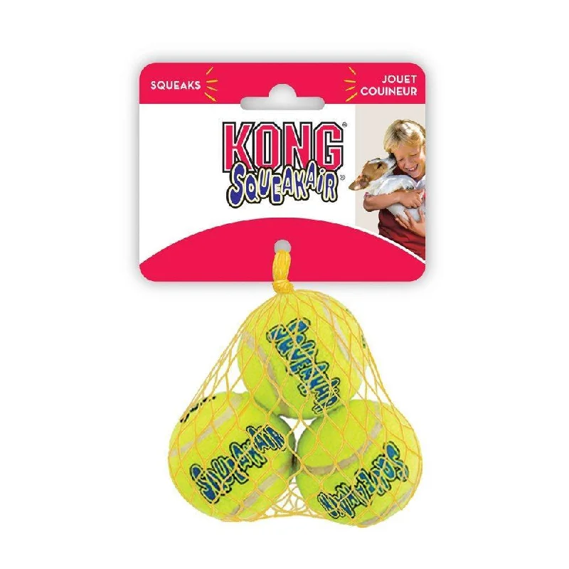 KONG Squeakair Dog Toy Tennis Ball - Small Pack of 3