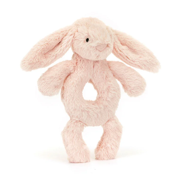 Jellycat Bashful Blush Bunny Ring Rattle (BRR4BLU)