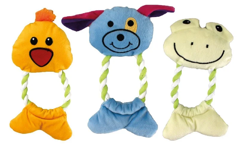 Karlie Plush Baby Animals & Cotton Rope - Assorted