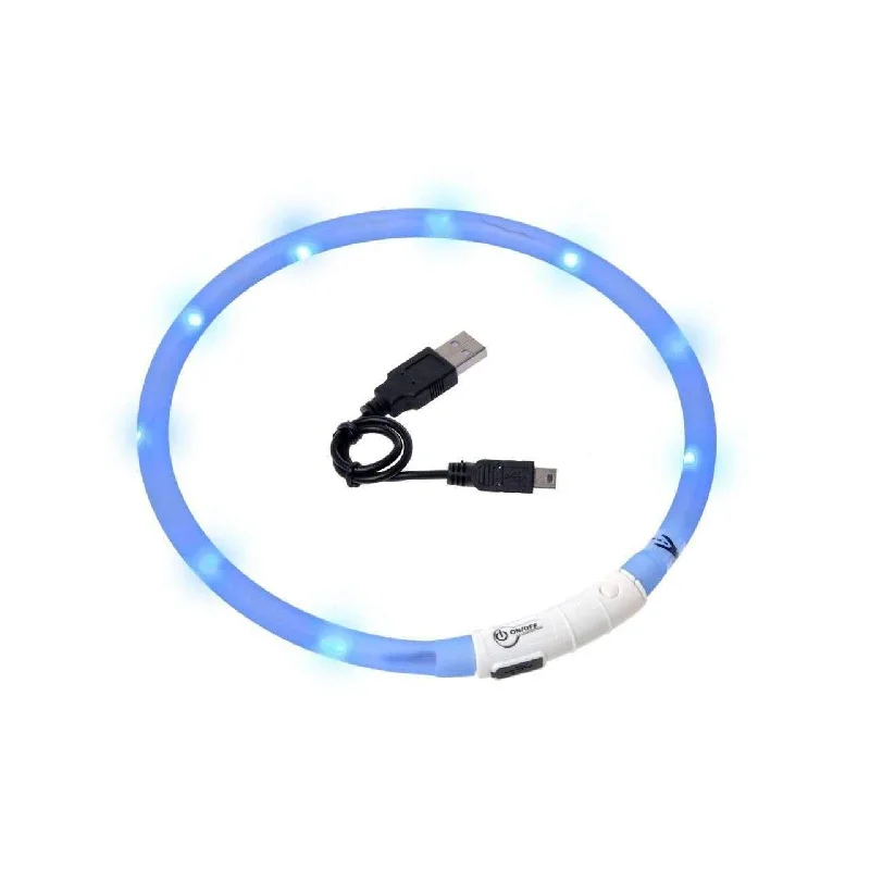 Karlie Flamingo Visio Light LED Hose Collar for Cats, (Blue)