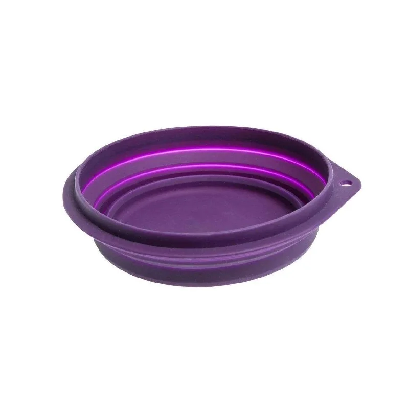 Karlie Silicone Travel Bowl (Foldable) - 500ml (Purple)