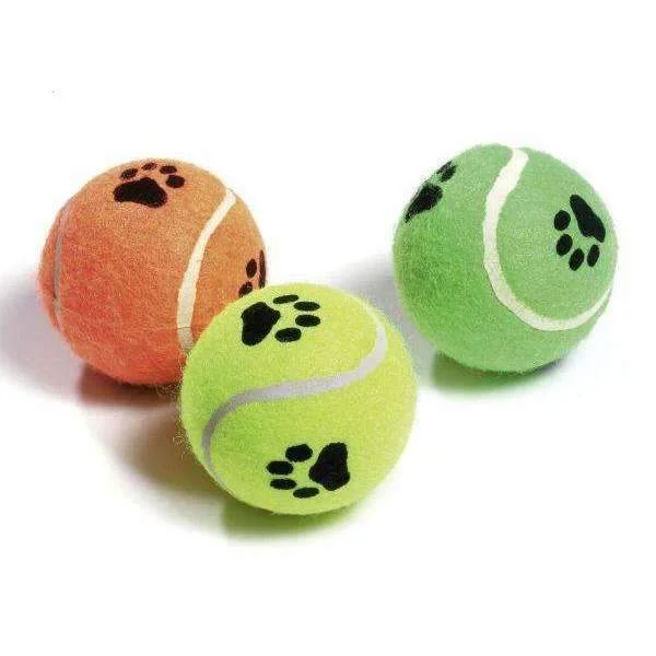 Karlie Tennis Balls With Squeaker Assorted Colours Set of 3