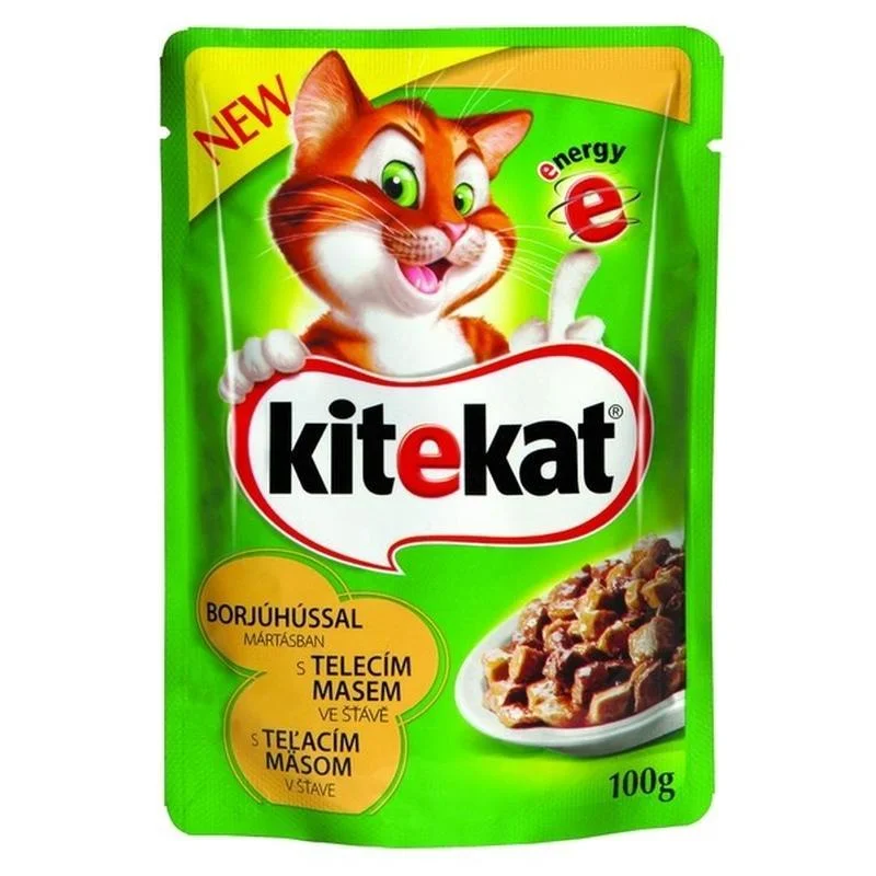 Kitekat Pouch Veal In Gravy - 100g