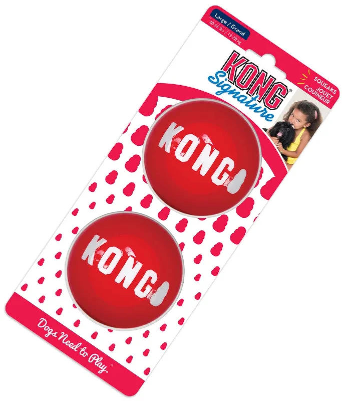 KONG Igračka za pse Signature Ball 2 pcs Large