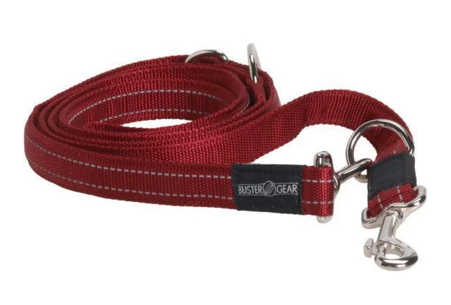 Kruuse Buster 7-Way Reflective Dog Lead - Red - Extra Large