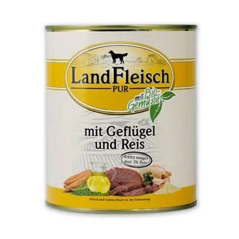 Landfleisch Pure Poultry & Rice Extra Low Fat With Vegetables - 800g