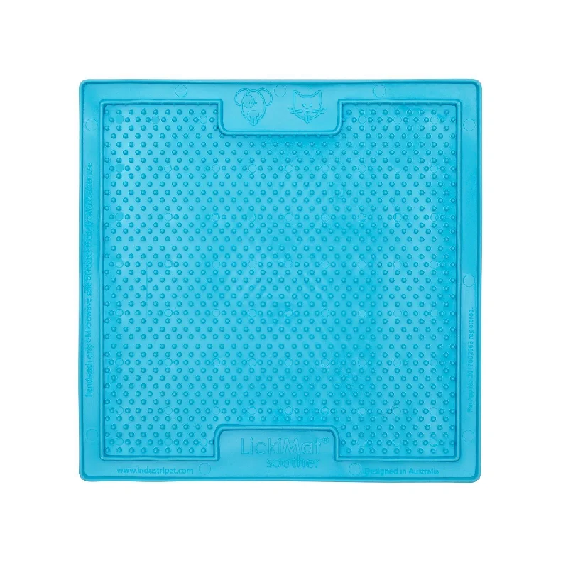 Lickimat Classic Soother Slow Feeder Cat Mat Turquoise