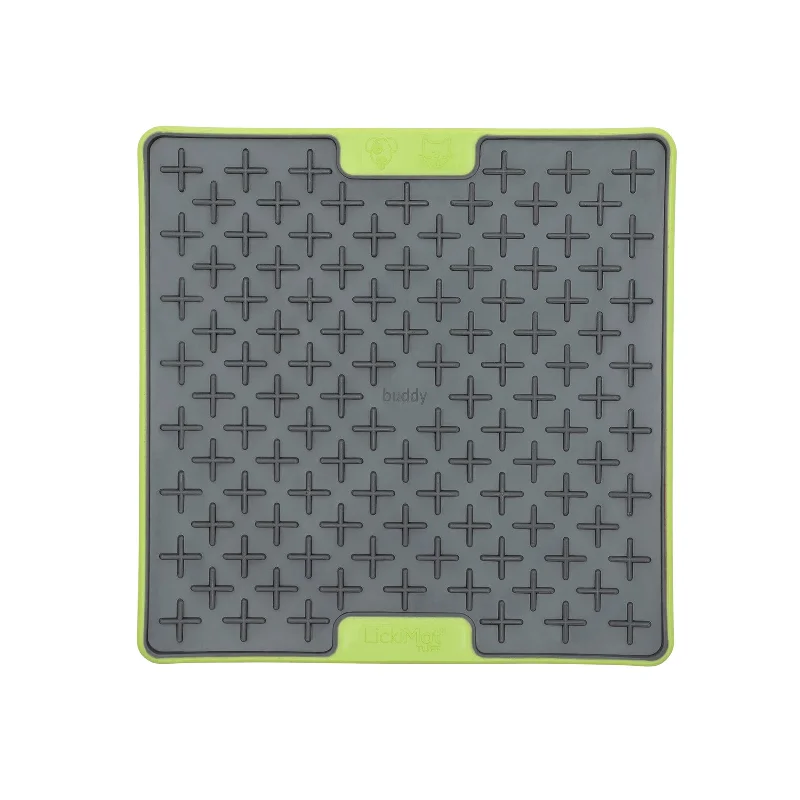 LickiMat Tuff Buddy Slow Feeder Dog Mat Green