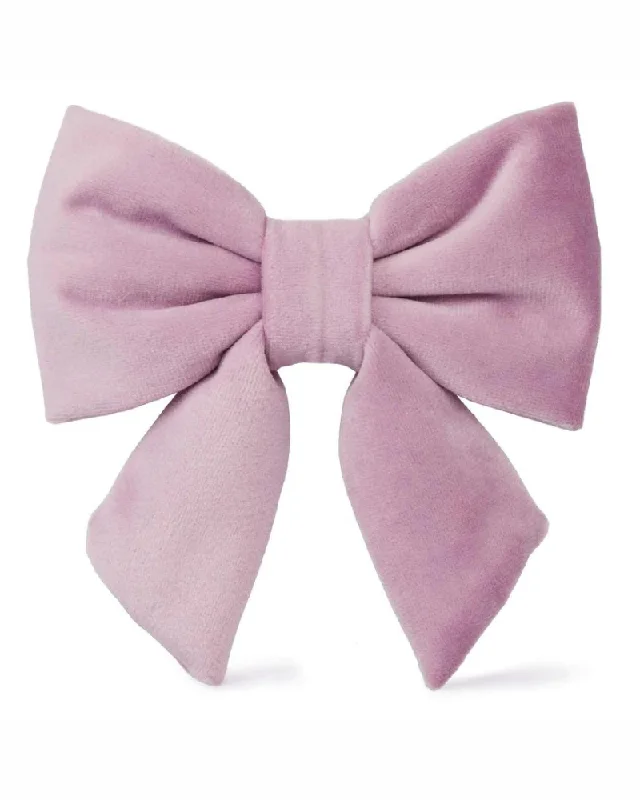 Lilac Velvet Lady Dog Bow