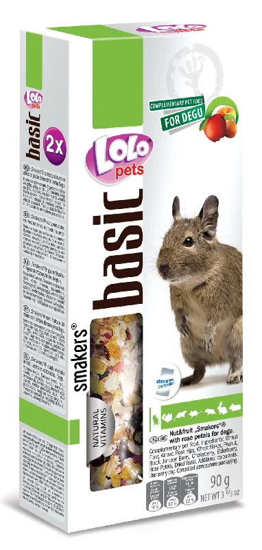 LOLO PETS Štapići s orašastim plodovima i voćem, za degue, 2kom/90g