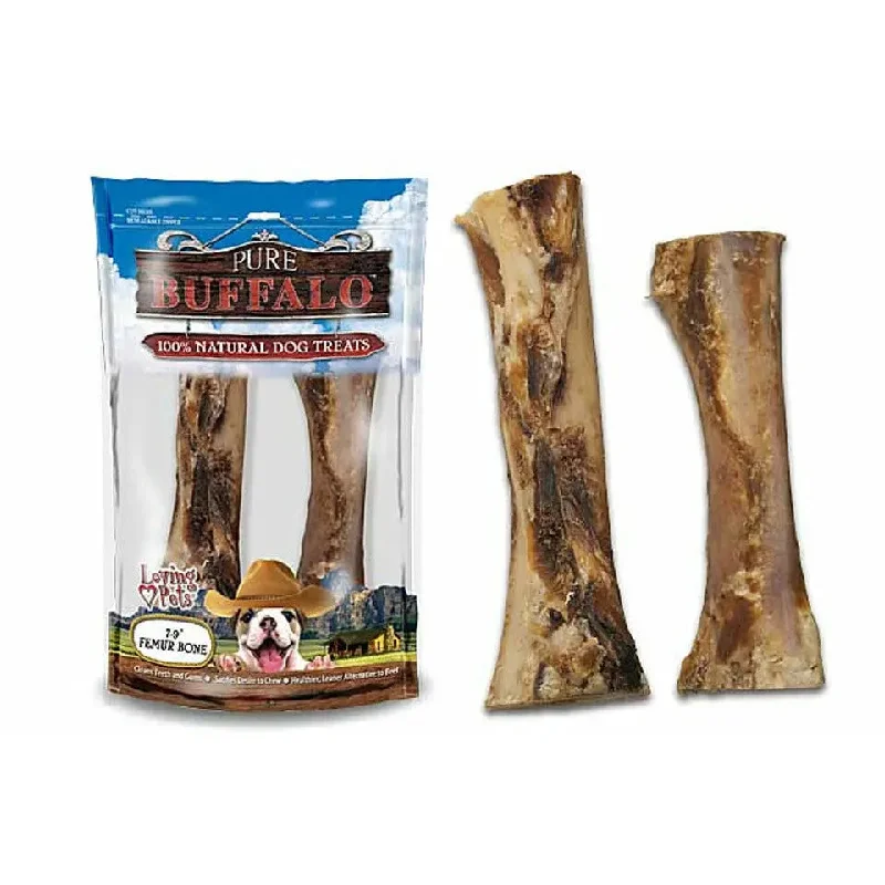 Loving Pets Pure Buffalo 2 Pack Meaty Femur Bones Dog Treats