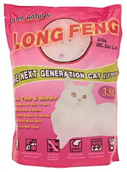 Long Fend Cat Litter Silica Gel Green Apple - 3,8l