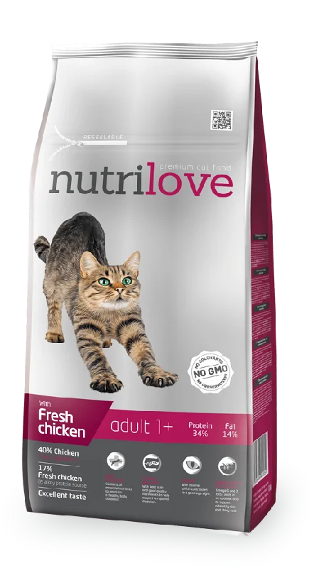 Nutrilove Adult Cat Chicken - Dry 8+1,5kg