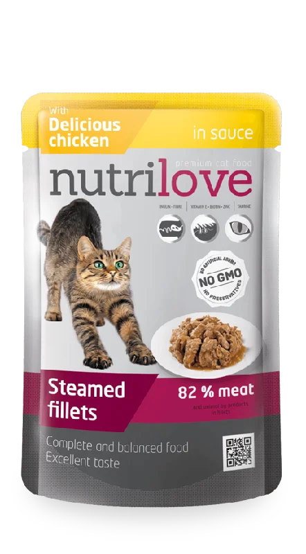 Nutrilove Adult Cat Chicken in sauce - Pouch 85gr