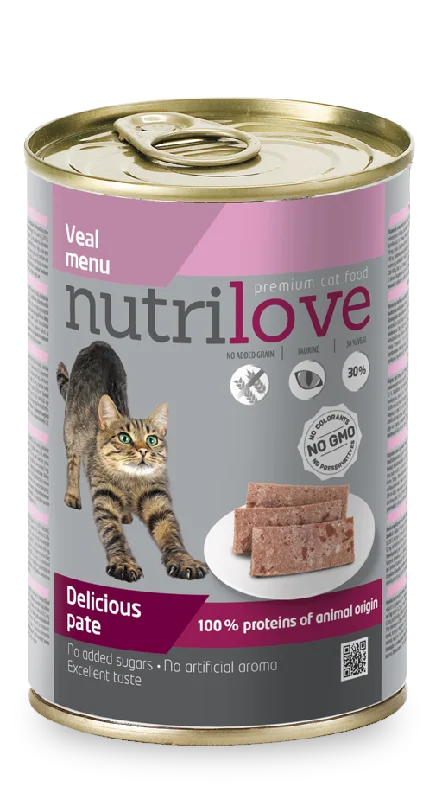 Nutrilove Adult Cat Veal - Pate 400gr