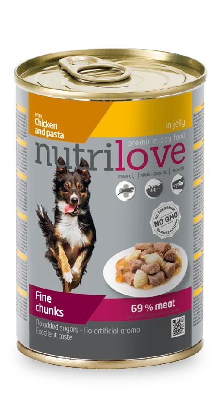 Nutrilove Adult Dog Chicken and Pasta - Can 415gr