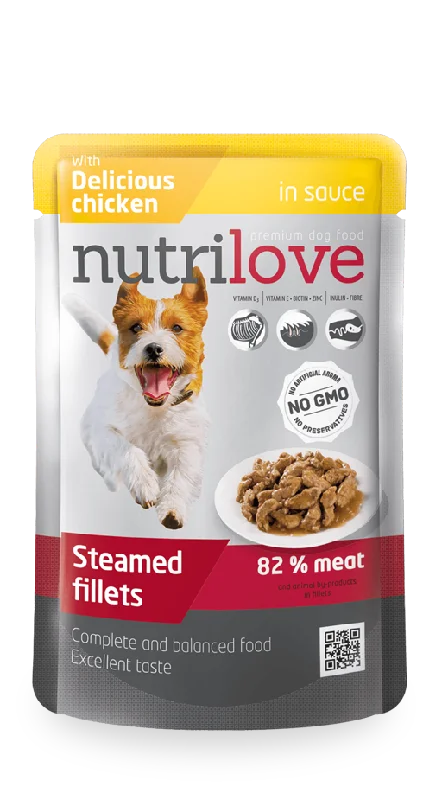 Nutrilove Adult Dog Pouch Chicken 85gr