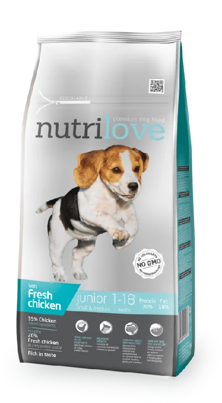 Nutrilove Junior/Puppy Small and Medium Breed Chicken - Dry 1,6kg