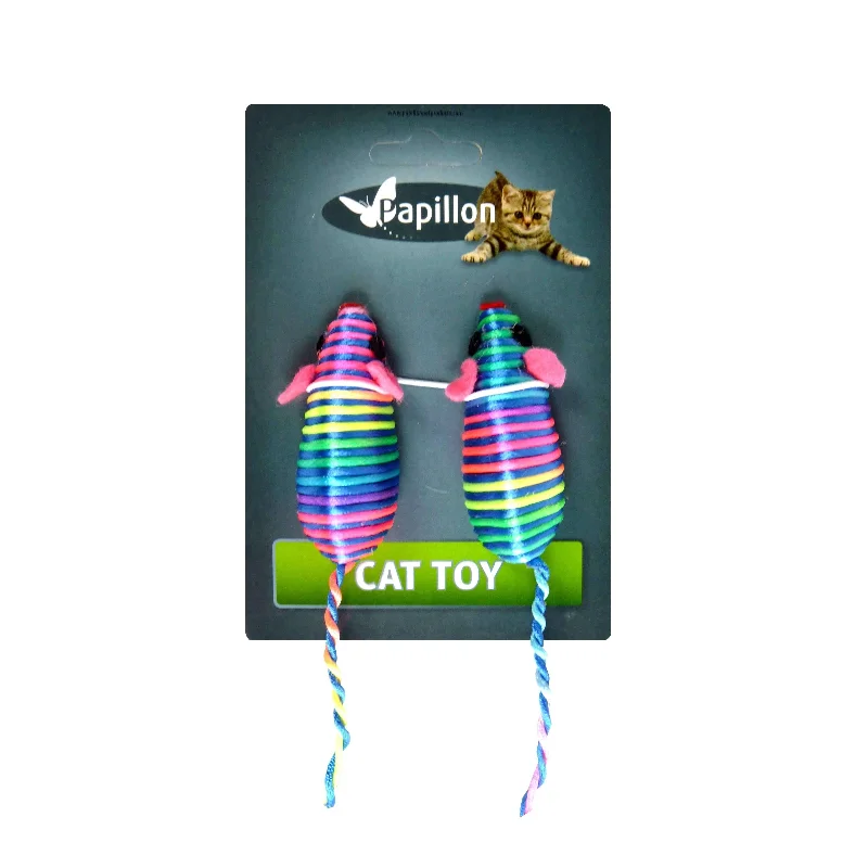 Papillon Cat toy coloured mice