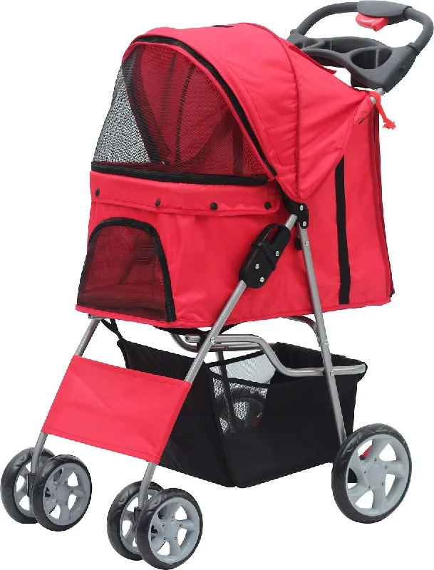 PAWISE Kolica za pse Pet Stroller, 68x46x100cm, crvena