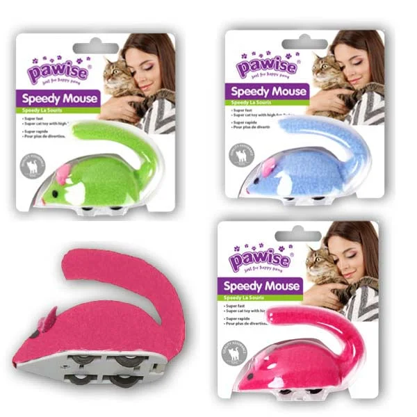 PAWISE Speedy Mouse, 9cm, razne boje