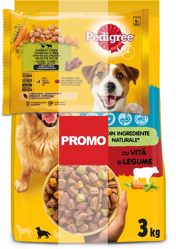 PEDIGREE Hrană uscată pentru câini adulţi, cu Vită şi Legume