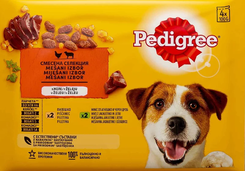 PEDIGREE Multipack s piletinom u želeu, 4x100g