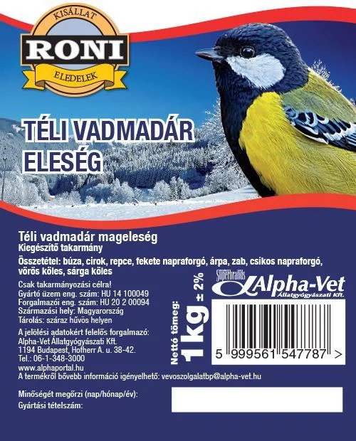 Roni Wild Bird Food In Winter - 1kg