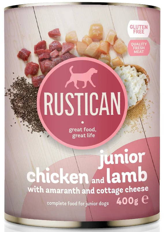 RUSTICAN JUNIOR Piletina i janjetina s amarantom i sirom, bez glutena, 400g